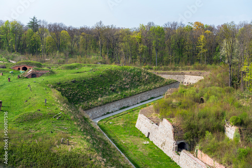 View from the water tower on the "Prusy" fort in Nysa. Fortress of Nysa