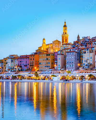 Menton France, vacation at the Cote d Azur France, View on old part of Menton, Provence-Alpes-Cote d'Azur, France Europe