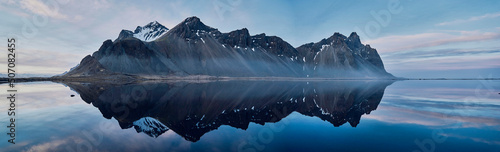 The reflection of Vestrahorn Mountain.