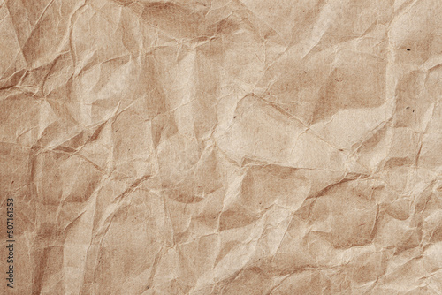 Rumpled environmental or craft paper texture close-up