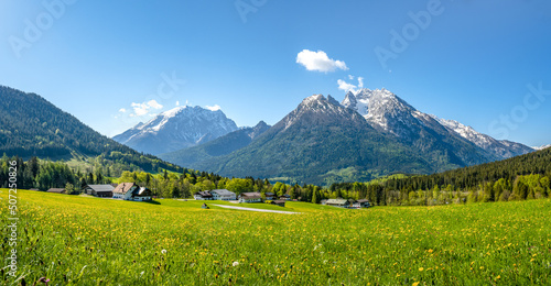 Idyllic summer landscape in Berchtesgaden, Bavaria, Germany, Europe