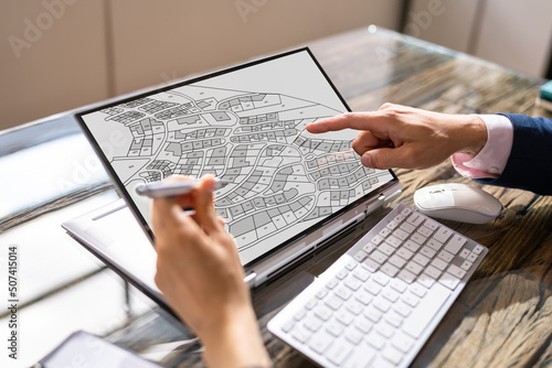 Cadastre Map And City Building Survey