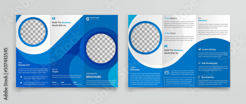 Professional corporate business agency modern and multipurpose creative consultant Tir-Fold Brochure template design 