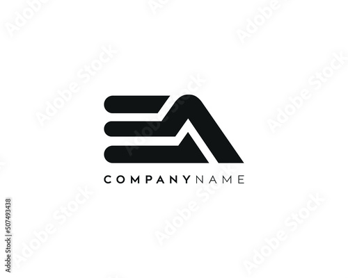 Abstract letter EA logo-AE logo design