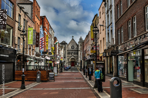 Dublin Ireland Cathedral with City Alley