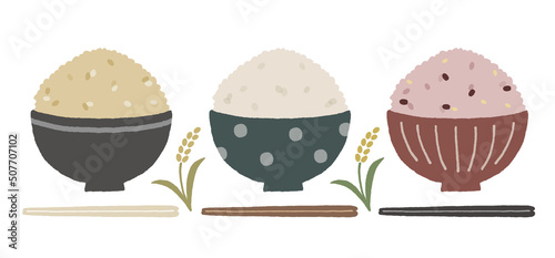玄米と白米と雑穀米