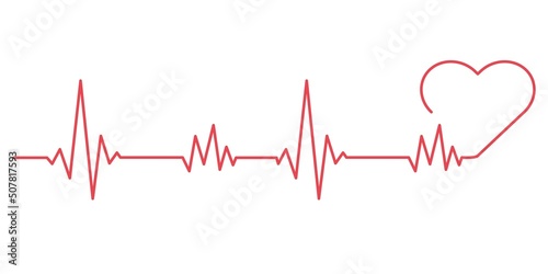 Heartbite line. Pulse cardio symbol. Healty and medical concept. Vector illustration.