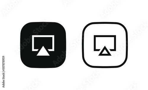 Airplay icon air play screen icons