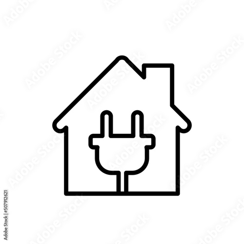 dom elektryczność - symbol, instalacja elektryczna