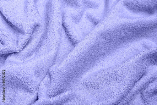 Texture of crumpled soft terry fabric