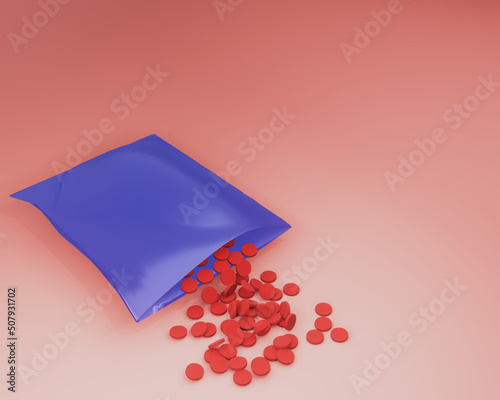 3D representation of an amphetamine with free space
