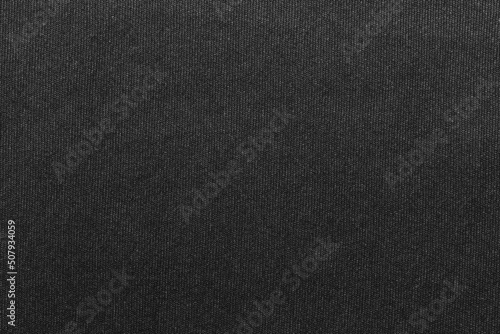 Black color fabric cloth polyester texture and textile background.