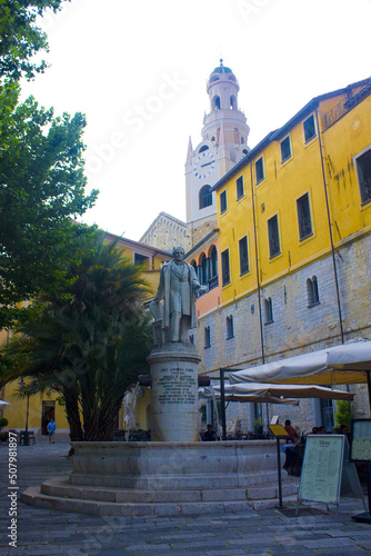 Monument to Siro Andrea Carli at Piazza Siro Carli in San Remo