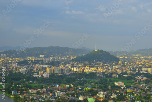 View of Guwahati city in Assam, India