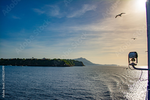 View on Ischia Island from the Ferry