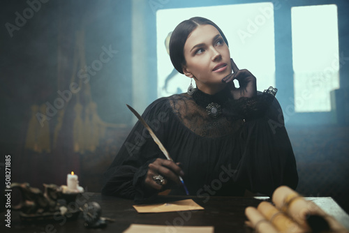 lady writing a letter