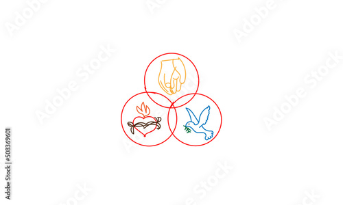 Holy Trinity vector designs for banner, greetings, t-shirts, cards..