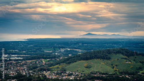 Panoramic view over the Coffs Harbour coastal area, NSW, Australia