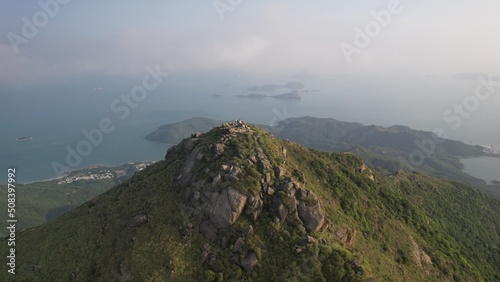 peak of Lantau peak in Hong Kong, one of highest mount