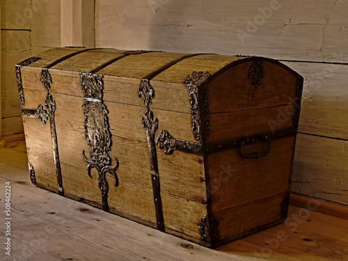 The old chest of the open-air museum in Sanok (Podkarpackie Province).