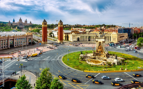 Placa d'Espanya square in Barcelona, Spain