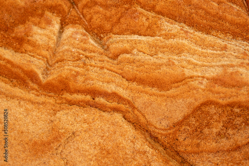 unique red sand rock. a wonderful rock structure created by Latvian nature in the Gauja National Park