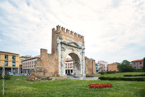Ancient Romance arch of August oa Rimini