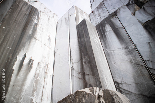 Abandoned marble quarry on the Apuan Alps