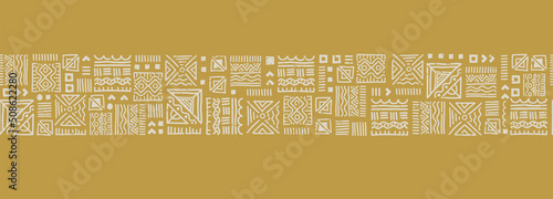 Hand drawn abstract seamless pattern, ethnic background, african style - great for textiles, banners, wallpapers, wrapping - vector design