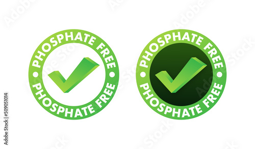 Icon for banner design with phosphate free. Logo symbol.