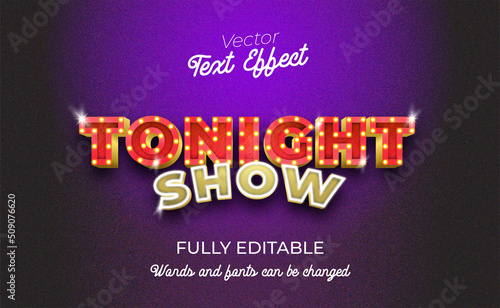 Tonight show editable text effect