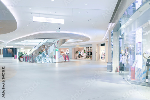 Interior space of department store