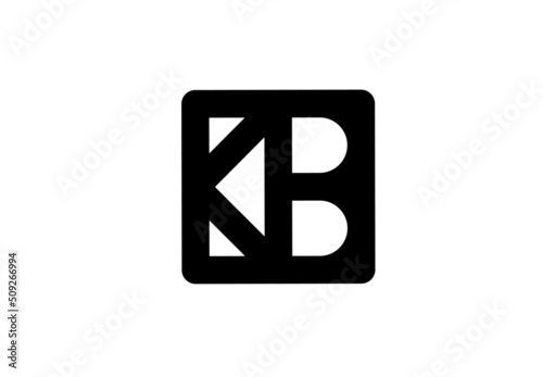 kb bk k b initial letter logo