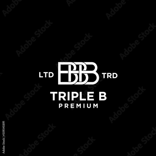 Triple B bbb Letter Logo icon design