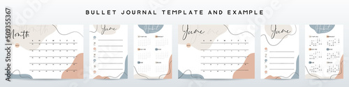 Bullet journal template. Vector illustration.