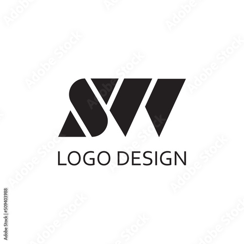 simple letter SW for logo company design