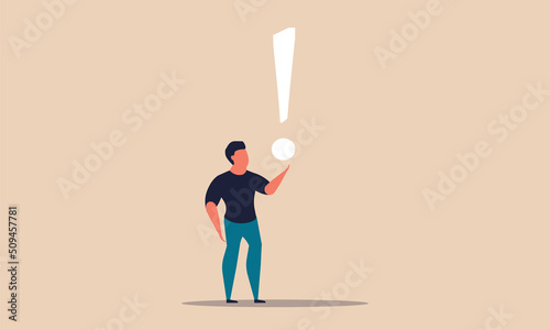Important information attention and interest speak for business. Discussion caution fact and voice vector illustration concept. Info notice and promotion communication. Announcement alert story tell