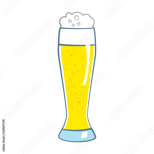 Szklanka piwa - ilustracja wektorowa