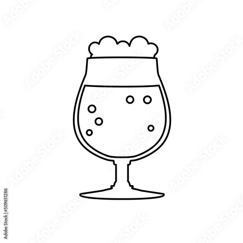 Szklanka piwa ikona wektorowa