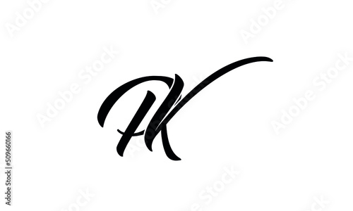 Abstract Letter Vector Logo PK KP K P Design Template