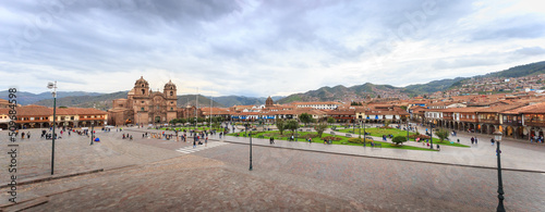 Panoramic view of Cuzco square Peru