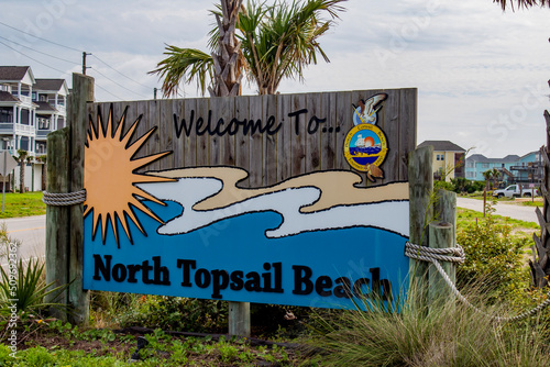 Welcome to North Topsail Beach sign