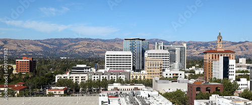 San Jose, California - panoramic view including downtown area