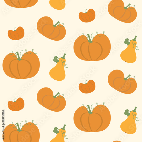 Pumpkins harvest pattern