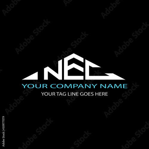 NEC letter logo creative design with vector graphic