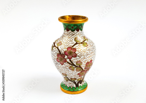 vase isolated on white decoration ceramic antique japan