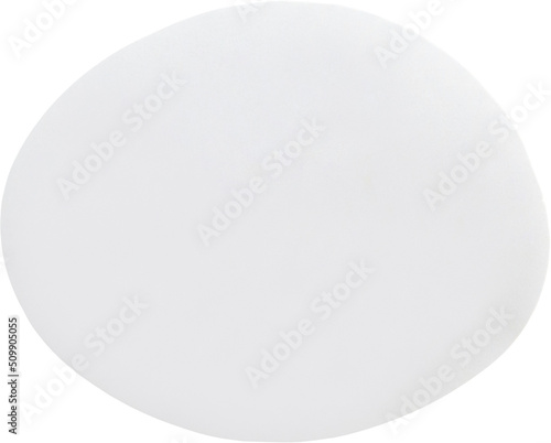 Blank white paper sticker label isolated