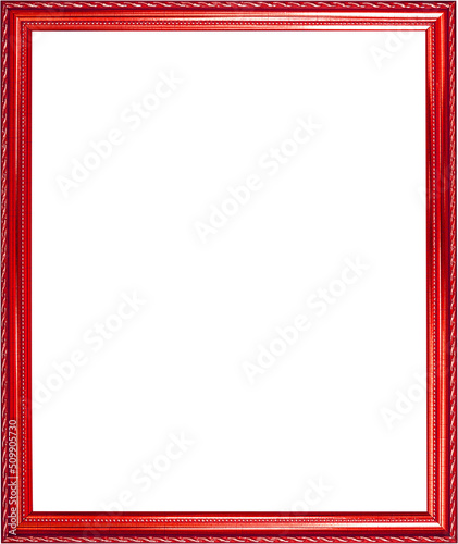 red color wooden photo frame background