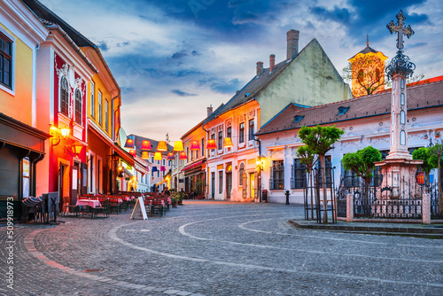 Szentendre, Hungary - Beautiful downtown, Danuber riverbank