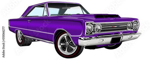 Purple Muscle Car